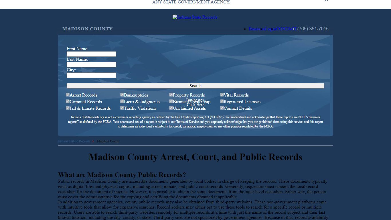 Madison County Arrest, Court, and Public Records