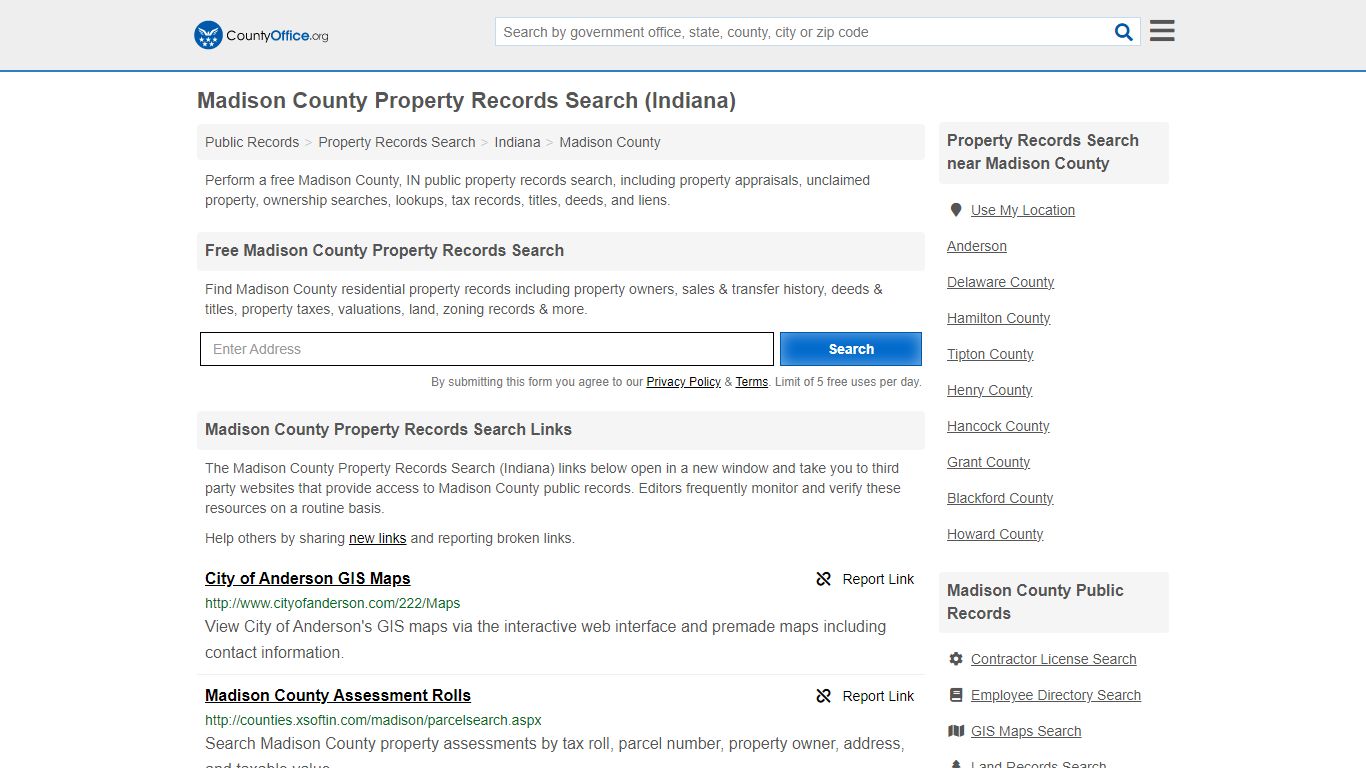 Madison County Property Records Search (Indiana) - County Office